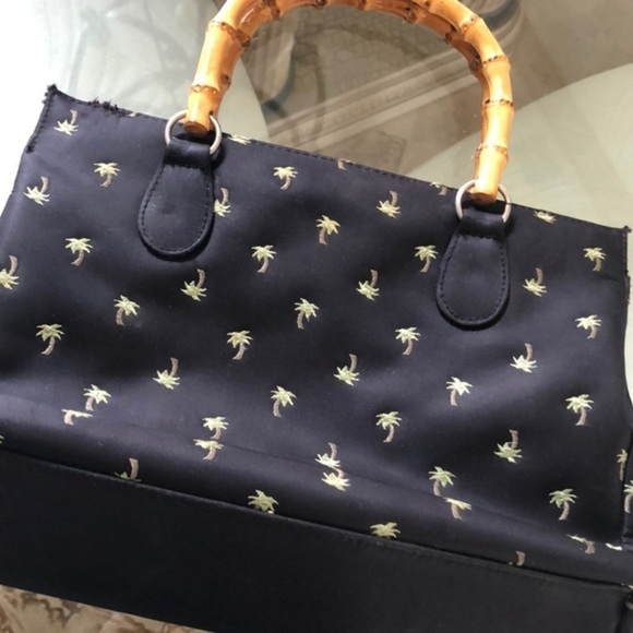 Sunny Hawaii embroidery palm tree/bamboo handl bag - Picture 8 of 11